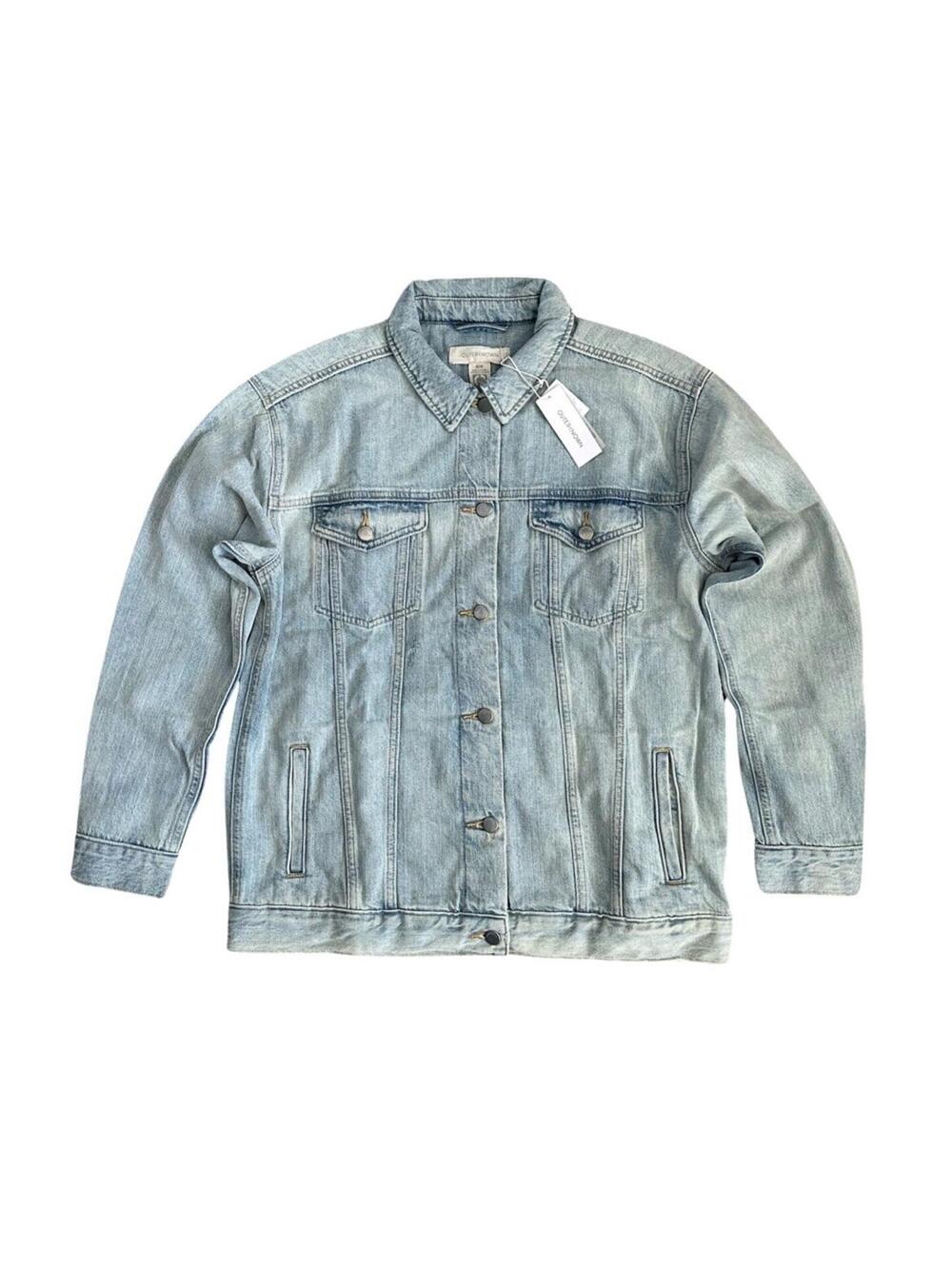 Outerknown Denim Trucker Jacket Button Light Wash Size Medium $178 New
